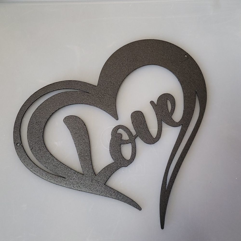 Brand New "LOVE" Powder Coated Steel  Wall Decor